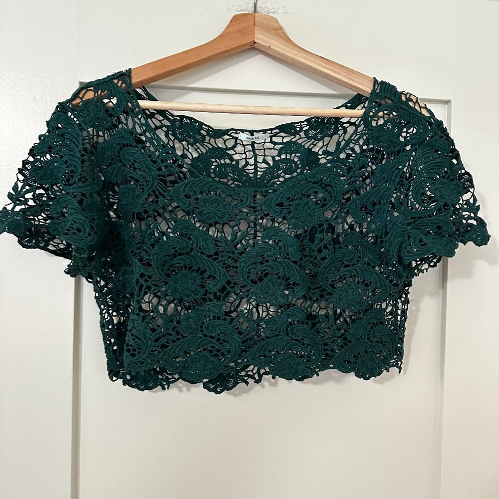 Kimchi Blue Teal Lace Top